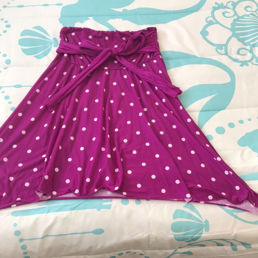 Purple polka dot coverup